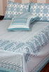 20s Cotton Cushion Cover In Teal Floral Print